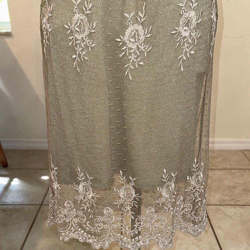 Spencer Alexis Collection Elegant Lace Overlay Dress Size 8 - Picture 6 of 15